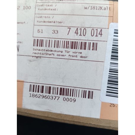 (GYÁRI ÚJ) BMW Szigetelés első ajtóhoz X3 G01 / X4 G02