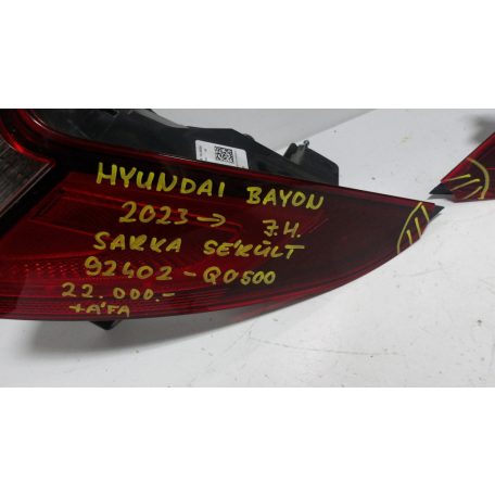  (GYÁRI BONTOTT) HYUNDAI BAYOU 2023-> JOBB/BAL HÁTSÓ LÁMPA SARKA SÉRÜLT 92402-G0500