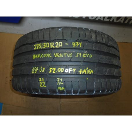 1 DB! [GYÁRI ÚJSZERŰ] 275/30R20 - 97Y - HANKOOK VENTUS S1 EVO NYÁRI GUMI - DOT: 2122 - 7.2mm 