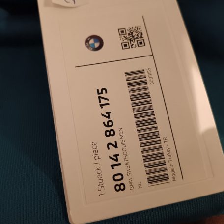 (ÚJ EREDETI ) BMW Férfi kapucnis pulcsi  XL  ZÖLD