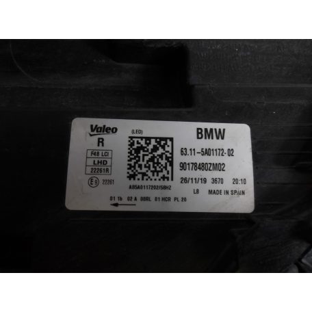 [GYÁRI BONTOTT] BMW JOBB OLDALI FÉNYSZÓRÓ (LED) | X1 F48 LCI | 63 11 5A01172