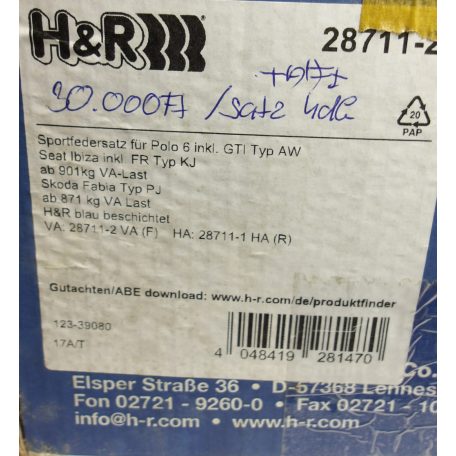 (ÁR/DB)[GYÁRI BONTOTT] SEAT / SKODA / VOLKSWAGEN LÖKÉSGÁTLÓ RUGÓ | IBIZA V (KJ1) / FABIA IV Hatch (PJ3) / POLO VI (AW1; BZ1) 