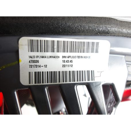 (ÁR/DB)[GYÁRI BONTOTT] BMW  JOBB HÁTSÓ KÜLSŐ ÉS BELSŐ LÁMPA (LED) | X3 F25 | 63 21 7217312 / 63 21 7217314