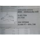 ÁR/DB [GYÁRI BONTOTT] BMW - HIDRAULIKA CSŐ  - 3-AS / E36 ; Z3 / E36  - 3241 1095068