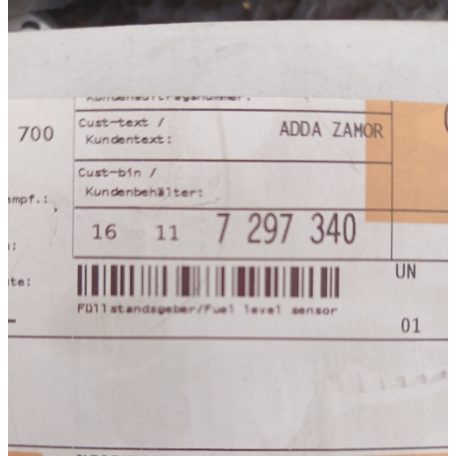 (GYÁRI ÚJ) BMW Üzemanyagszint érzékelő 5-ös sorozat F07 GT + LCI F10 + LCI F11 + LCI F18 + LCI 6-os sorozat F06 Gran Coupé + LCI F12 + LCI F13 + LCI