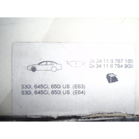 [GYÁRI ÚJ] BMW - FÉKBETÉT SZETT - E63+LCI, E64+LCI  |630I, 645CI, 650I|