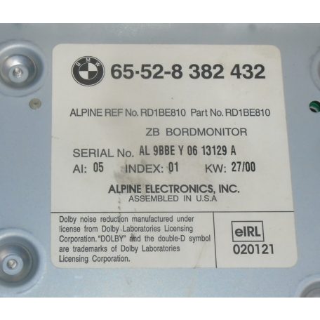 [GYÁRI BONTOTT] BMW - CD RÁDIÓ KIJELZŐ MODUL - X5 / E53 - 65528382432