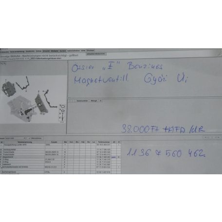 [GYÁRI ÚJ] BMW - MÁGNES SZELEP - ÖSSZES "E" BENZINES - 11367560462