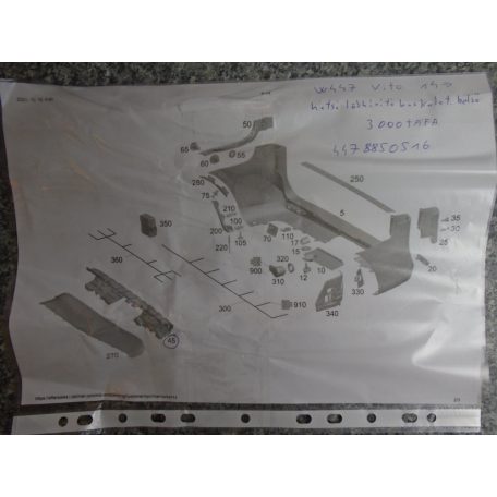Mercedes-Benz - Hátsó lökhárítóburkolat belső - W447 Vito  (2014-től)