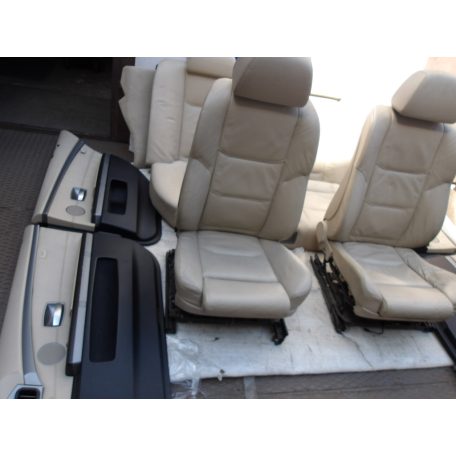ÁR/SZETT [GYÁRI BONTOTT] BMW - BELSŐ SZETT, ÜLÉSEK ÉS AJTÓ KÁRPITOK - COMFORT BŐR , BÉZS -7-ES / E65 - ÁLLAPOT A LEÍRÁSBAN! 