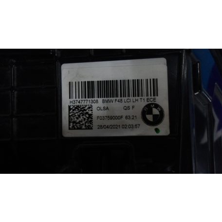 (GYÁRI BONTOTT) BMW F48 LCI BAL HÁTSÓ LÁMPA F03759000F