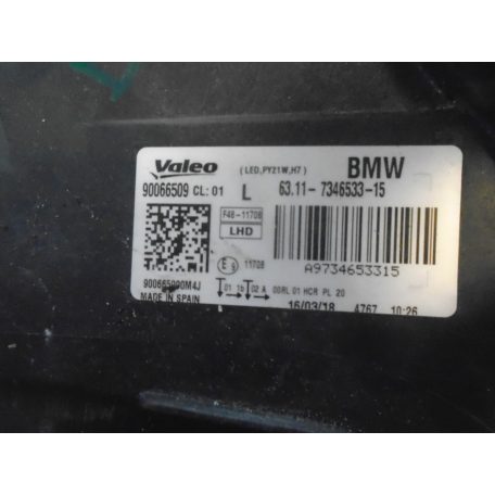 ÁR / DB [GYÁRI BONTOTT] BMW - LED FÉNYSZÓRÓ | BAL, JOBB OLDALI | F48 H7 / X1 |