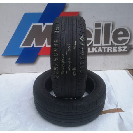 ÁR/2DB! [GYÁRI HASZNÁLT] NYÁRI GUMI - 225/50 R18 - 99W - BRIDGESTONE - TURANZA T001 - DOT: 4516; 6mm
