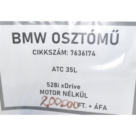 [GYÁRI BONTOTT] BMW - OSZTÓMŰ - ATC 35L - MOTOR NÉLKÜL! - 5-ös / F10 ; F11 / 528I XDRIVE - 7636174