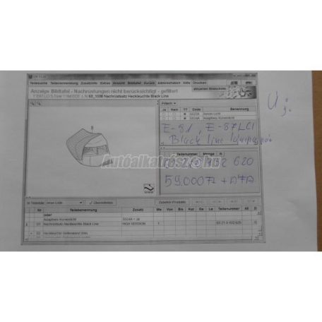 Hátsó lámpa black line - bmw 1-es sorozat