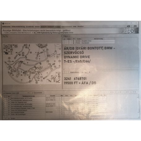 ÁR/DB [GYÁRI BONTOTT] BMW - SZERVÓCSŐ - DYNAMIC DRIVE - 7-ES -/E65/E66/ - |3241	6768701|