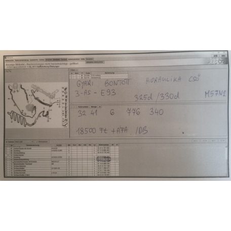 [GYÁRI BONTOTT] BMW - HIDRAULIKA CSŐ - 3-AS / E93 - 32416776340