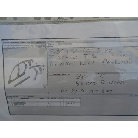 [GYÁRI ÚJ] BMW - Bal oldali külső fémküszöb - 3-as/M3/4-es/M4/ F30, F31+LCI, F80, F32+LCI, F82, F36 