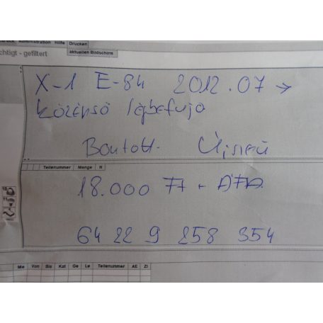 [GYÁRI BONTOTT, ÚJSZERŰ] BMW - Középső légbefúvó - X1, E84 (2012.07-től)