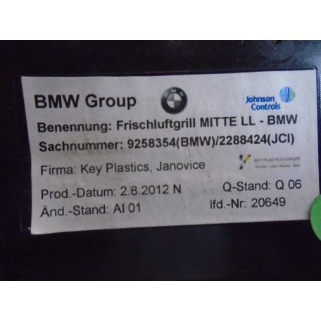 [GYÁRI BONTOTT, ÚJSZERŰ] BMW - Középső légbefúvó - X1, E84 (2012.07-től)