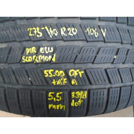Pirelli Scorpion Téli gumi  - Első: 275/40R20 - 106V - 5,5mm - 3318 /// Hátsó: 315/35R20 - 110V - 6,5mm ; dot: 3817