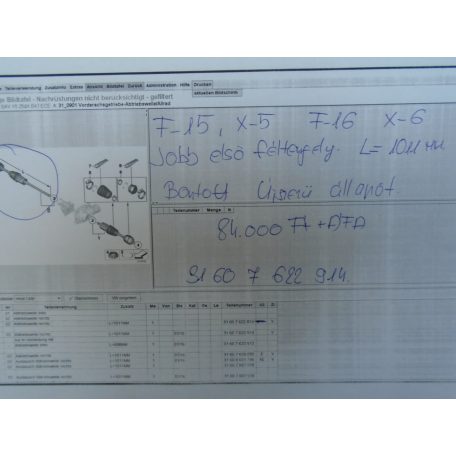 [GYÁRI BONTOTT] BMW - Jobb első féltengely - X5, X6 / F15, F16