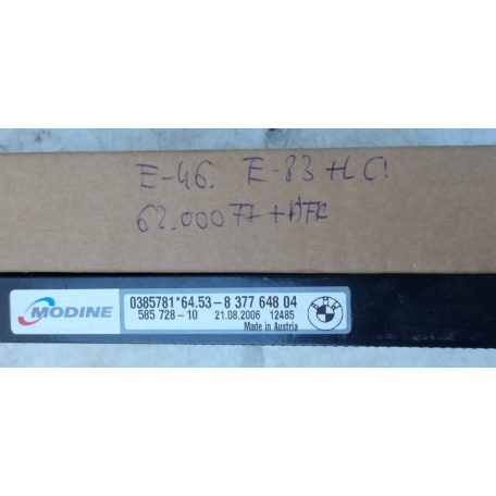 [GYÁRI ÚJ] BMW KONDENZÁTOR, KLÍMA | 3-AS E46 / X3 E83 +LCI | 6453 8377648