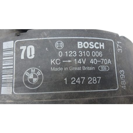[GYÁRI BONTOTT] BMW - GENERÁTOR - 40-70 A - 14V - 3-AS / E36 ; BMW CLASSIC MOTORSPORT - CIKKSZÁM: 1247287 ; ÚJ CIKKSZÁM: 1247311 