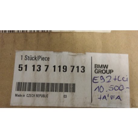 [GYÁRI ÚJ] BMW HÁTSÓ SZÉLVÉDŐ  SZIGETELÉS E92+LCI 7119713