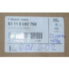 [GYÁRI ÚJ] BMW - LÉGBEÖMLŐ BURKOLAT , jobb első!  - X3 ; X4 - G01 ; G02 - 51118092758