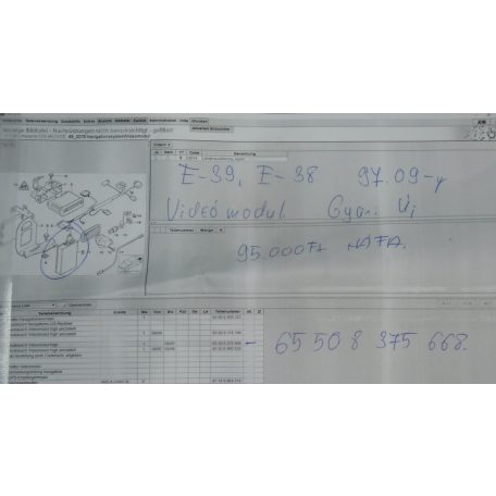 [GYÁRI ÚJ] BMW - VIDEÓ MODUL - 5-ÖS ; 7-ES / E39 ; E38 (97.09-IG) - 6550 8375668