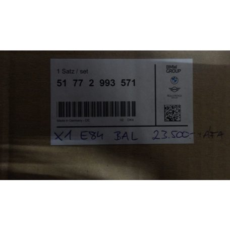 (GYÁRI ÚJ) BMW E84 X1 BAL KÜSZÖB TARTÓ KONZOL SZETT 2993571