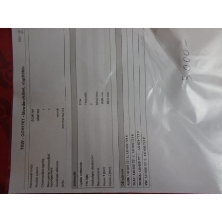 [Utángyártott új] VAG rögzítőfék bowden kábel