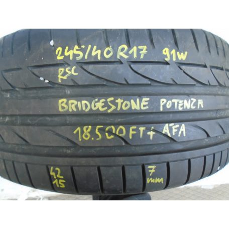 [HASZNÁLT] Bridgestone Potenza NYÁRI RSC -  245/40R17  91W - dot:4215 , 7mm