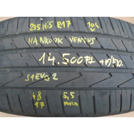 ár/db! 2db -[ GYÁRI HASZNÁLT] 235/65R17 - 104V - Hankook Ventus S1 EVO2 - dot: 4817 - 5,5mm