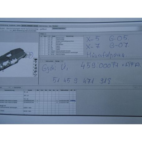 [GYÁRI új] BMW - Műszerfalpárna - G05 / G07 - X5 / X7
