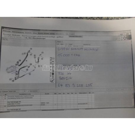 ÁR/DB [GYÁRI BONTOTT] BMW - KLÍMACSŐ - X3-AS -/F25/; X4-ES -/F26/ - |CSZ.: 9228235|