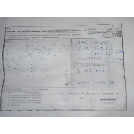 [GYÁRI BONTOTT] BMW - KLÍMACSŐ - 6-OS / E63 LCI ; E64 LCI - M57N2 - 9181855