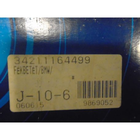 ÁR / DB [GYÁRI BONTOTT] BMW - FÉKBETÉT | E30; E36 / 3-AS | 34211164499