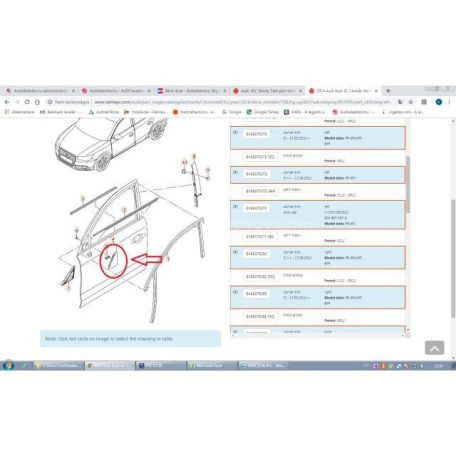 Visszapillantó takaró - audi a1
