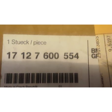 (GYÁRI ÚJ) BMW Vízcső 1-es sorozat F20+LCI / F21+LCI / 3-as sorozat F30+LCI / F31 / F34 GT / 4-es sorozat F32 / F33