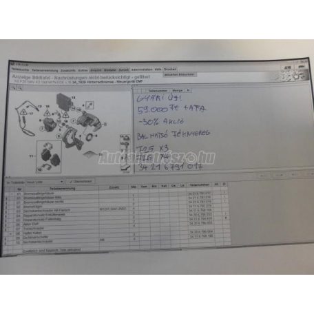 Féknyereg - bmw x3,x4