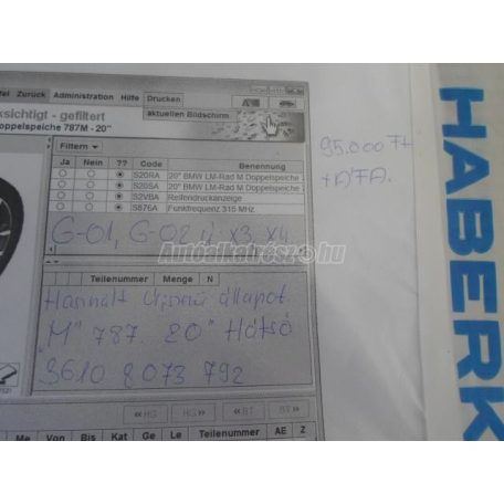 Bmw x3 g01, x4 g02 - gyári alufelni 20x9,5