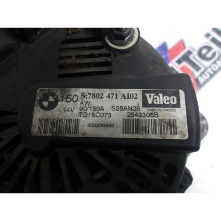 [GYÁRI BONTOTT] BMW - GENERÁTOR - 150A - 14V - 1-ES ; 3-AS / E87 ; E90+LCI ; E91+LCI ; E92 ; E93 - CIKKSZÁM: 7802927 ; ÚJ CIKKSZÁM: 7802471
