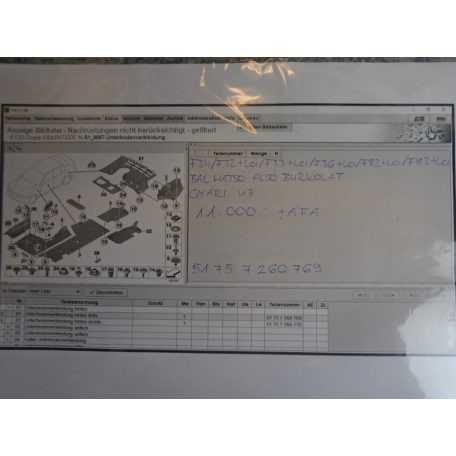 [GYÁRI ÚJ] BMW Bal hátsó alsó burkolat / 3, 4 , M4,  / F34 / F32+LCI / F33+LCI / F36+LCI / F82+LCI / F83+LCI