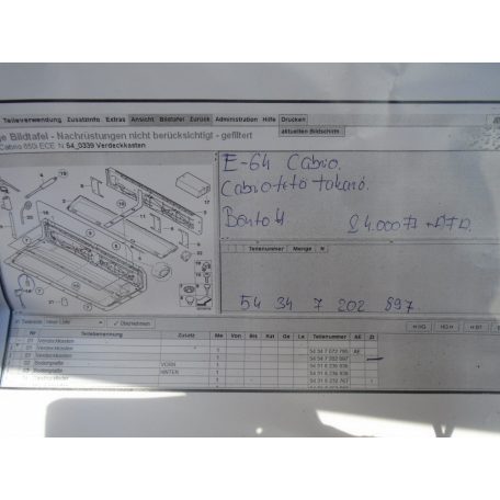 BMW / 6-os sorozat / E64 Cabrio - Cabrio tetőtakaró 