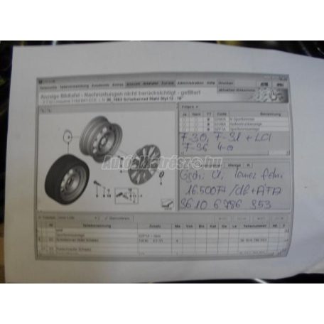 Bmw 3-as sorozat f30+lci/f31+lci, 4-e... - gyári acélfelni 16x7