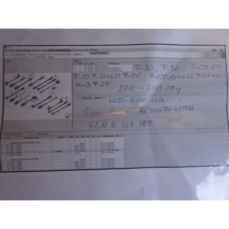 [GYÁRI ÚJ] BMW - HSD Kábelköteg - F30, F32, F07 GT, F10, F11+LCI, F06, F12 F13+LCI, F01+LCI, X3 F25