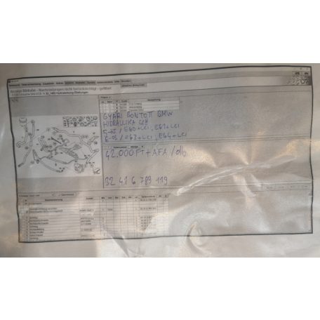 [GYÁRI BONTOTT] BMW - HIDRAULIKA CSŐ - 5-ÖS - /E60+LCI/E61+LCI/; 6-OS -/E63+LCI/E64+LCI/ -| 6789119|