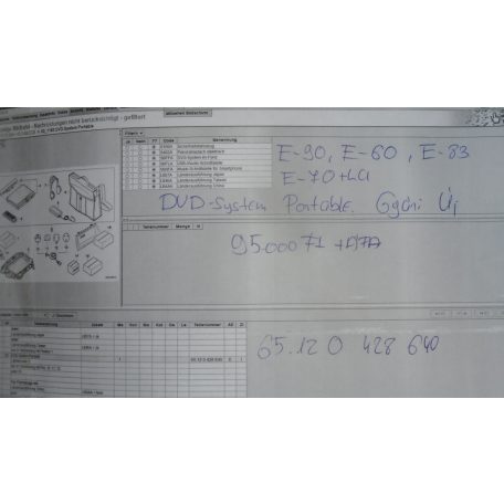 [GYÁRI ÚJ] BMW - HORDOZHATÓ DVD LEJÁTSZÓ RENDSZER , TELJES SZETT! (BESZERELHETŐ!) 3-AS ; 5-ÖS ; X3 ; X5 / E90+LCI ; E91+LCI , E60+LCI ; E61+LCI , E83+LCI ; E53 , E70 + LCI 